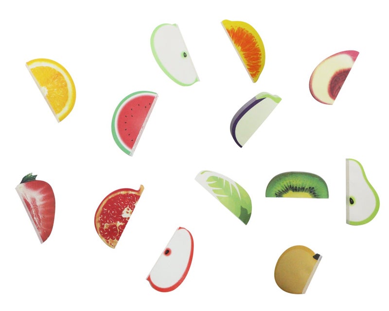 Unigift Sticky Note 3D Fruit and Vegetable Sticky Note Message Note Highlights Bookmark Suitable for Home Office School Holiday Gifts and Company Prizes 140 Sheets/Pad 13 Pads/Set - Image 2